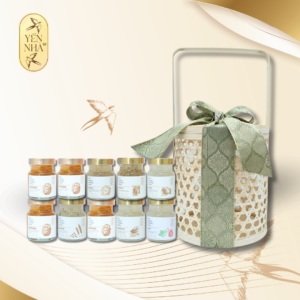 set quà tết an khang – 10 hũ yến chưng Đủ vị